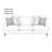 Retro Red Casual Sofa