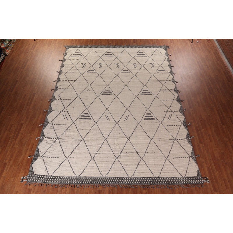 Handmade Trellis Moroccan Large Rug 11x16