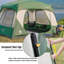 Tente de chalet 6 personnes avec installation instantanée de 60 secondes, tente de camping familiale imperméable avec fenêtres en filet et lanterneau pour les aventures en plein air
