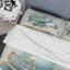 Ensemble de housse de couette en microfibre / polyester Chic Blue Blooming Flower III Bedding-1686800243