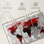 «Crimson World Map», reproduction sur toile-1900543001