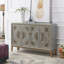 Buffet Mid-Century moderne en bois massif gris-585306410
