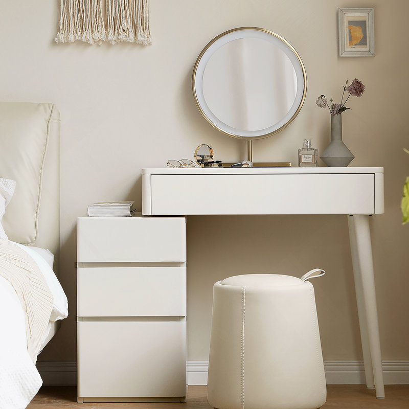 Bureau en bois blanc sans miroir 80Cm