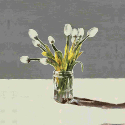 Nature morte, peinture de tulipes