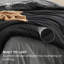 Ensemble d'édredon très grand taille - 7 pièces, ensemble de literie très grand noir toutes saisons, lit de style bohème contrastant dans un sac avec édredon, draps, taies d'oreiller et taies décoratives-110364981-105522621