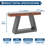 55" Farmhouse Console Table, 2-Tier Wooden Trapezium Sofa Table with Open Shelf, Rustic Entryway Table-883525218