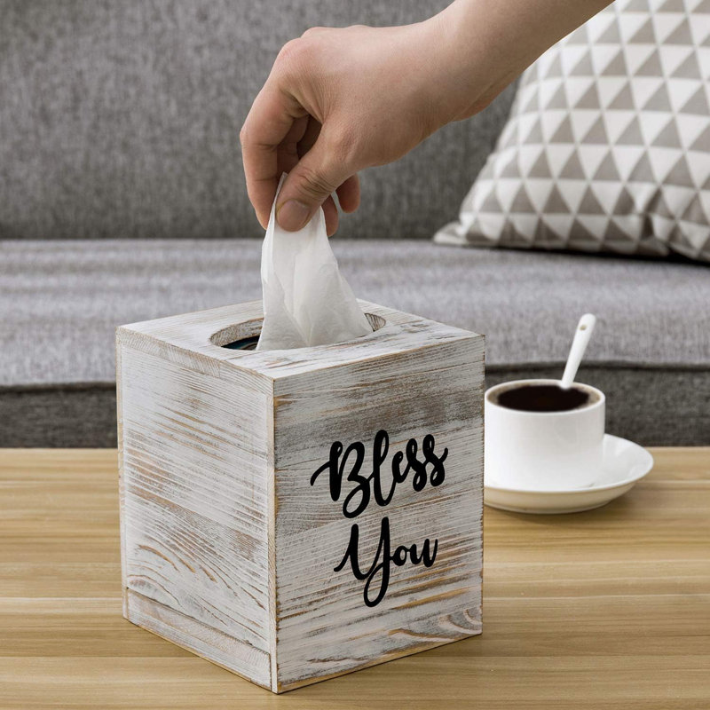 Distributeur de papier hygiénique carré blanc