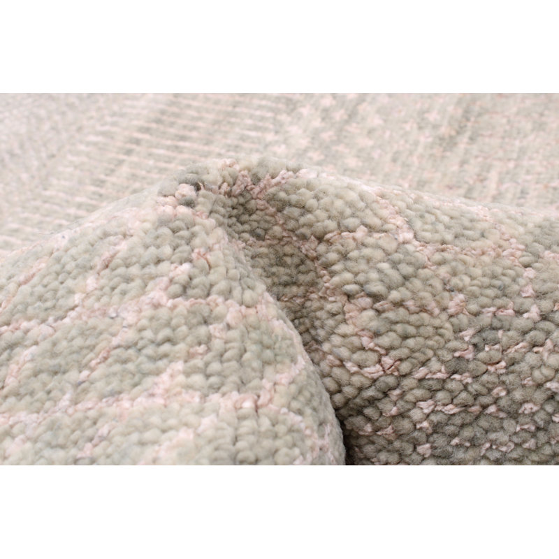 Tapis kaki en soie ombre 9 po 9 po x 13 po 9 po