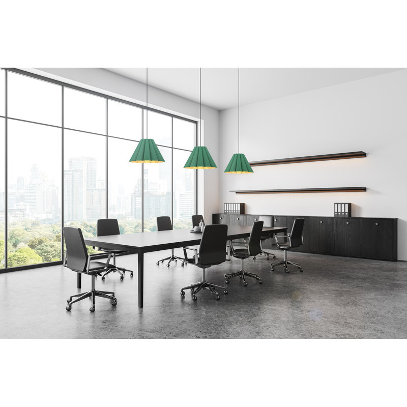 Lora 56 Medium Pendant, Light Petrol, 14.3" H x 22.8" W x 22.8" D