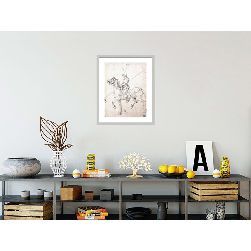 «Lancé à cheval» par Albrecht Dürer, impression giclée sur cadre, H 28,43 po x l 23,5 po
