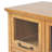 Varese Modern Farmhouse Wood Display Storage Cabinet with 8 Glass Doors
