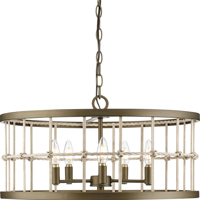 Lustre géométrique en cage à 5 lumières Jiayi