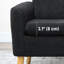 Chaise d'appoint rembourrée avec pieds en bois Teddy-986114967