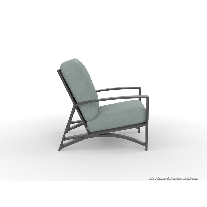 Arc Outdoor Lounge Chair, Trax Burgundy, Graphite