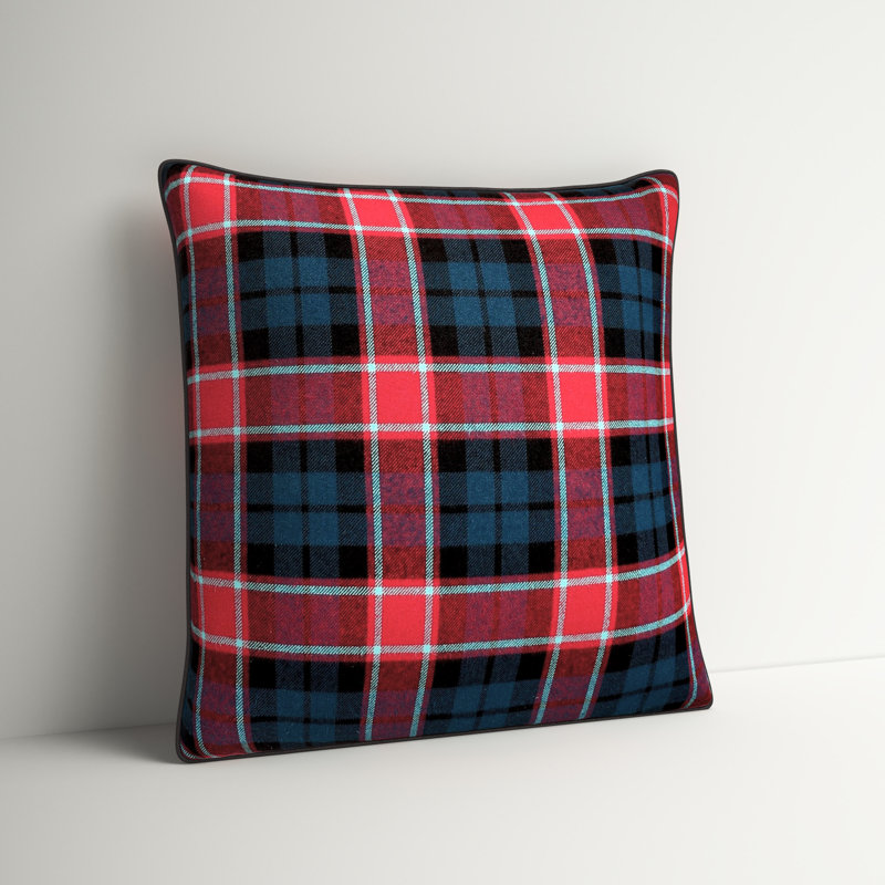 Wendyn Plaid Cotton Reversible Pillow Cover, 20" x 20"