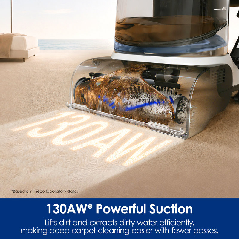 Tineco CARPET ONE Cruiser Essentials Carpet Cleaner MachineTineco CARPET ONE Cruiser Essentials Carpet Cleaner Machine, 167°F PowerDry, iLoop Smart Carpet Shampooer Machine, 130AW Suction Deep Cleaning, 1 Gal XL Tanks, SmoothPower Assist