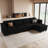 Upholstered Modular Sofa Sectional With Ottoman-1391795211