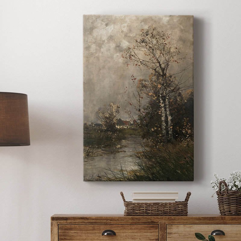 Paysage rétro CVII - galerie Cavas sur mesure, H 36 po x l 24 po