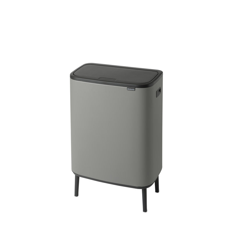Brabantia Bo Hi 60 Litre Touch Bin, Mineral Concrete Grey