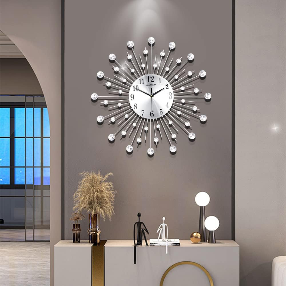 Mercer41 Limones 22 Inch Large Wall Clock For Living Room, Farmhouse ...