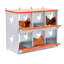 6 boîtes de nidification ventilées pour et canards, métal orange, rembourrage en fibre de noix de coco, volaille de nid en acier galvanisé facile à nettoyer, favorise la ponte confortable des œufs, absorbant et durable-1936377425