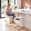 Tabouret de bar et de comptoir rembourré avec dossier en rotin Marlow-882574119-881468636-882574117