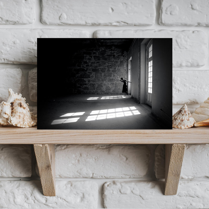 Grâce dans les ombres, impression d'art mural géométrique abstraite et dramatique, H 12 po x l 18 po