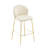 Kira Indoor Upholstered Bar Stool, Beige Fabric With Metal Frame, Set Of 2-362739932