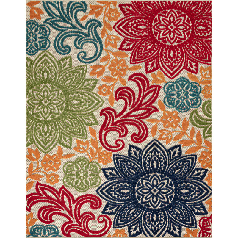 Indoor/Outdoor Polypropylene Plastic Area Rug, Rectangle 5'3" x 7'3"