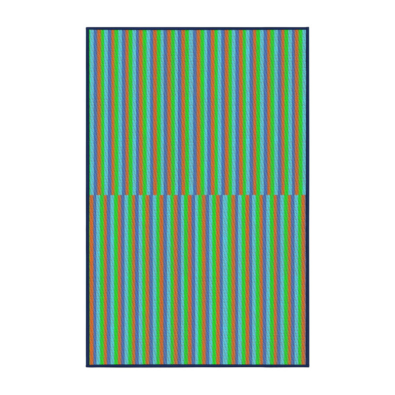 Tapis vert/jaune à motifs Tarcienne, Rectangle 7 pi x 10 pi
