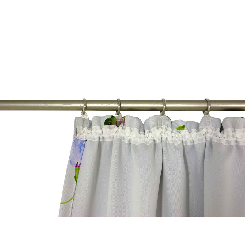 Pansy Blackout Curtain Single Panel, Purple and blue, 145cm Width x 245cm Drop