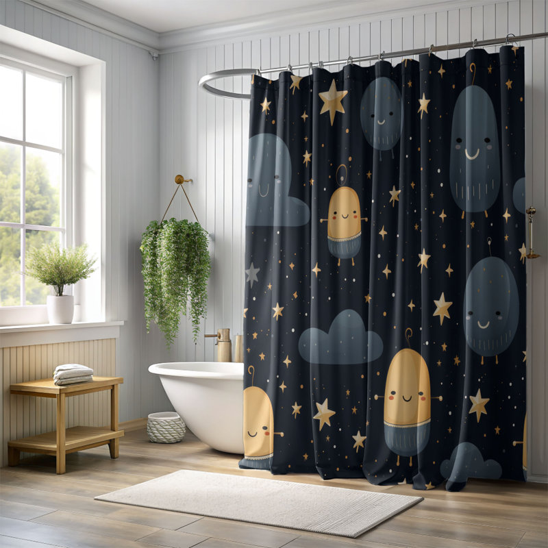 Rideau de douche Jolly Eve - Premium, H 74 po x l 71 po