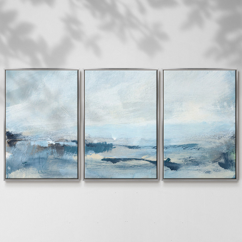 Voile II 3 pièces, H 36 po x l 75 po x P 2 po, Argent