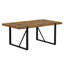 Table de salle à manger rustique en bois pour 4 à 6 personnes