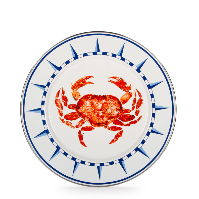 Set of 4 Crab House Dinner Plates