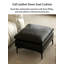 Repose-pieds en cuir noir avec repose-pieds