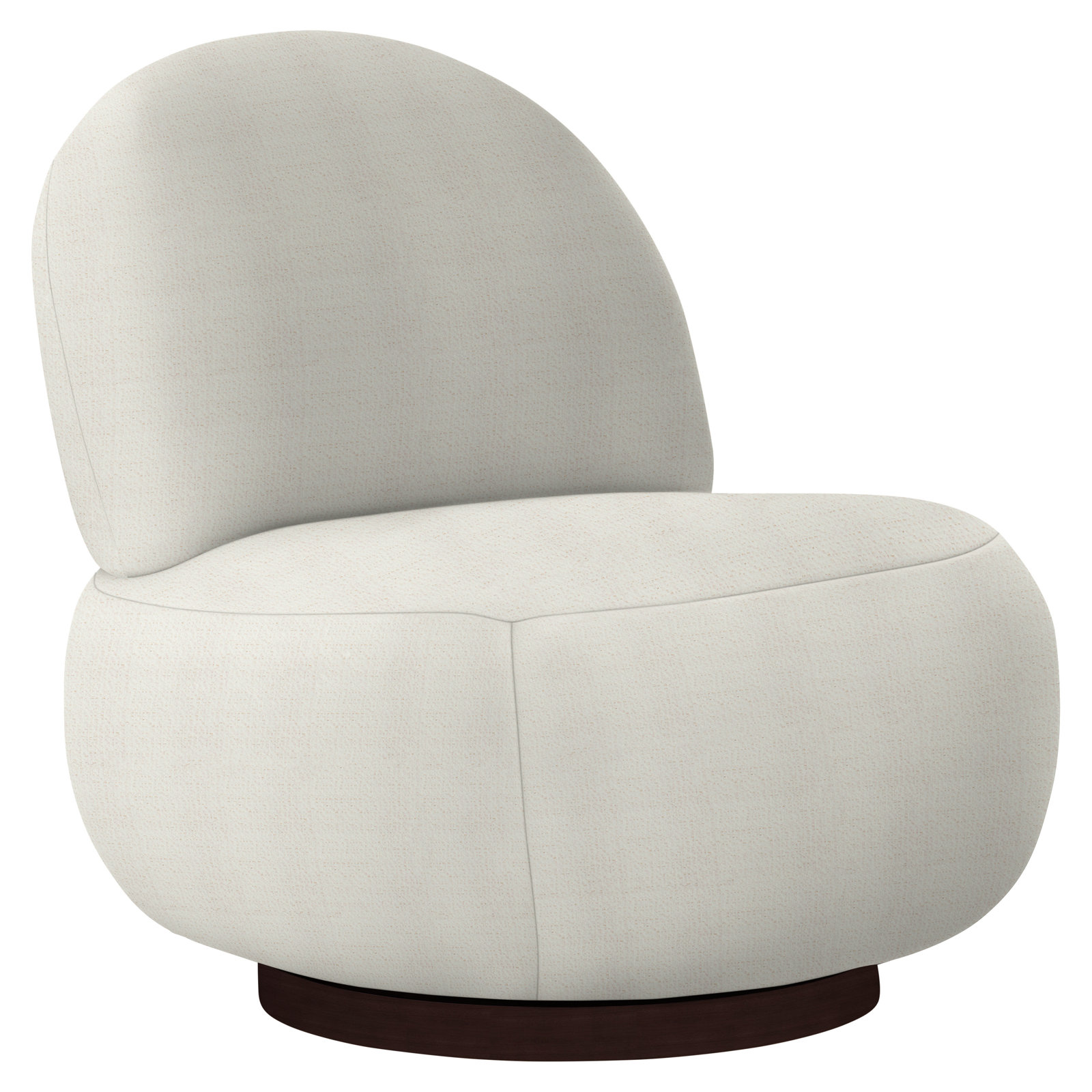 Lulu Swivel Slipper Chair, Dorado Snow Crypton® Chenille 5558-000, Mocha