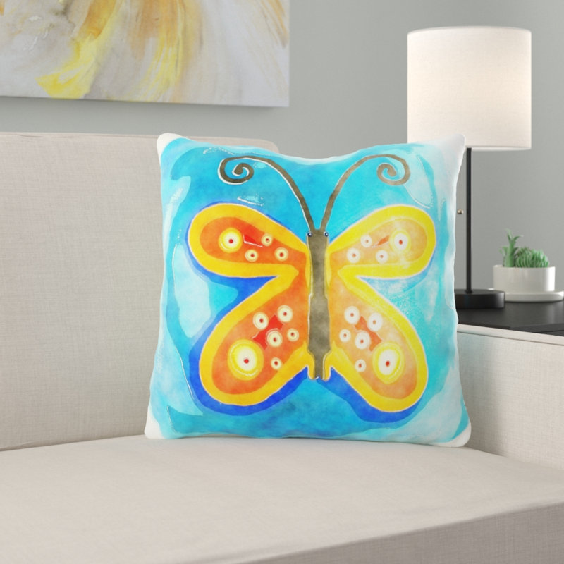 Coussin watercolour Muskego, Intérieur, Microsuède
