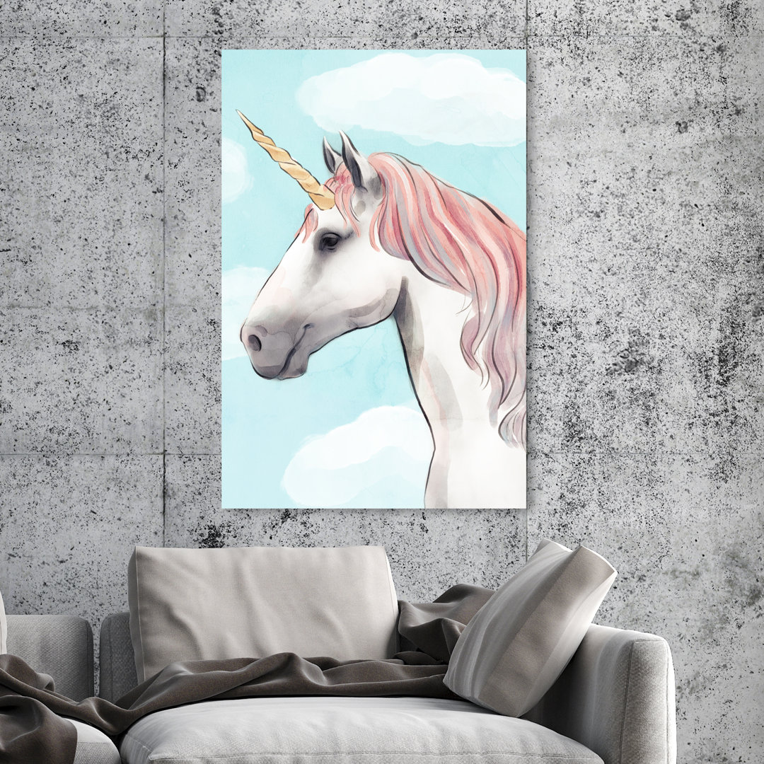 'Pastel Unicorn Mane' Graphic Art on Wrapped Canvas