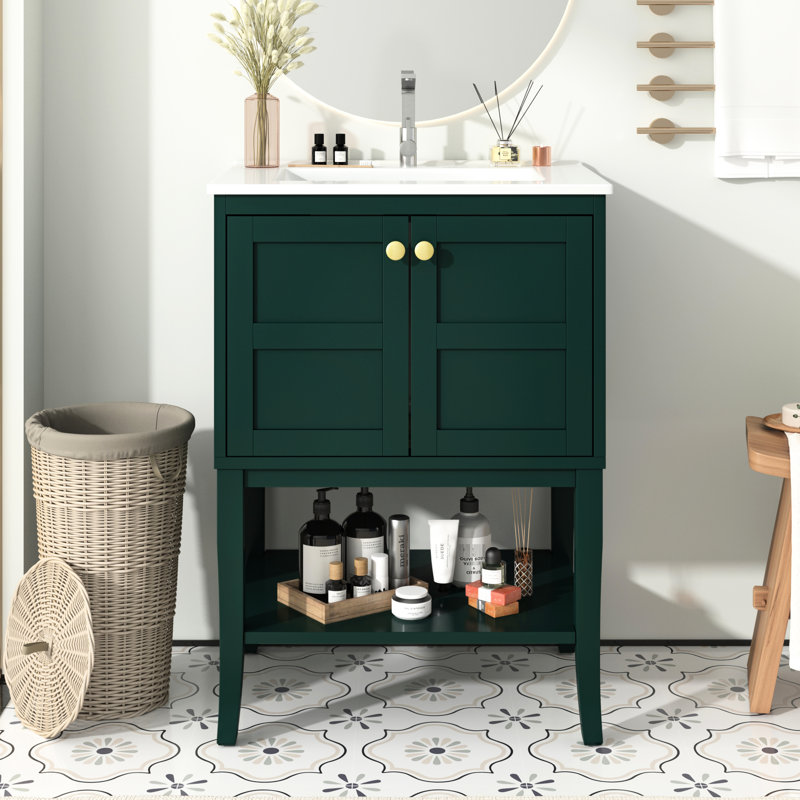Armoire de rangement moderne avec lavabo pour salle de bain