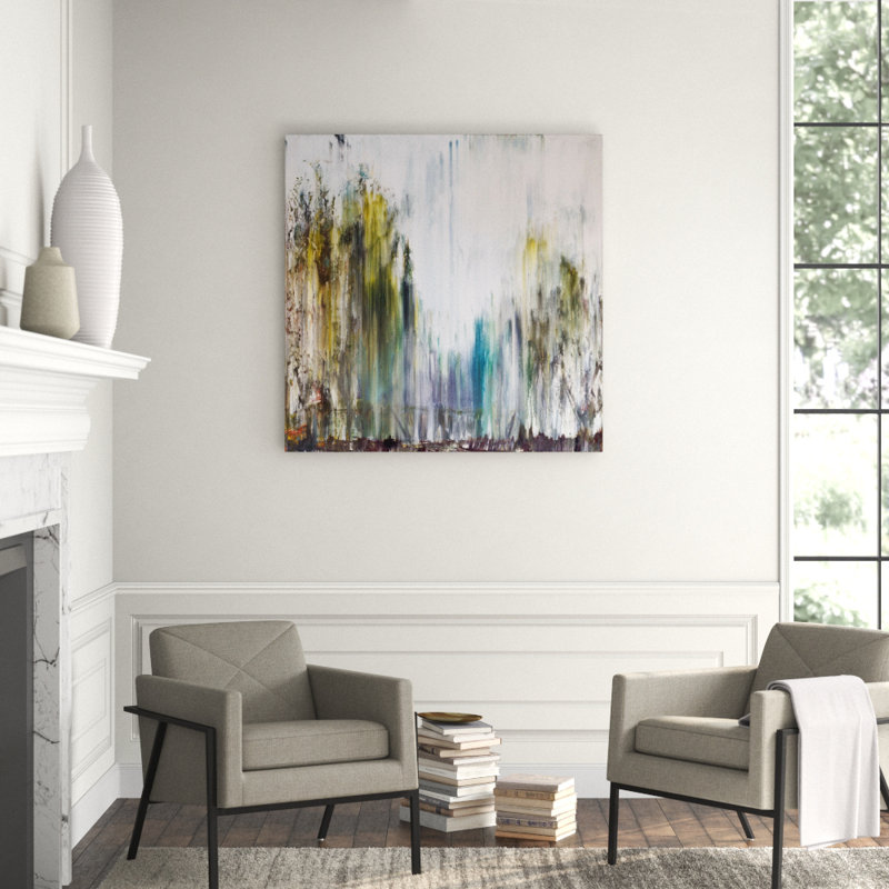 Pathways - Artist Enhanced Canvas Print, 20" H x 20" W x 1.75" D, White Framed Canvas