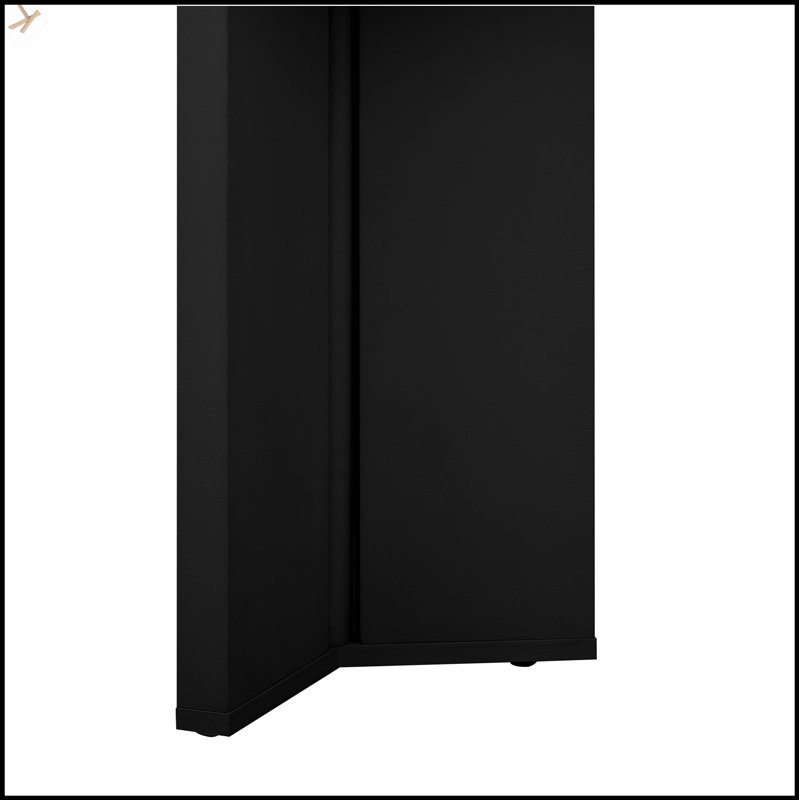 Stylish Console Table With Pine Veneer And Geometric Legs, Suitable For Living Room, Study, And Dining Room, Black