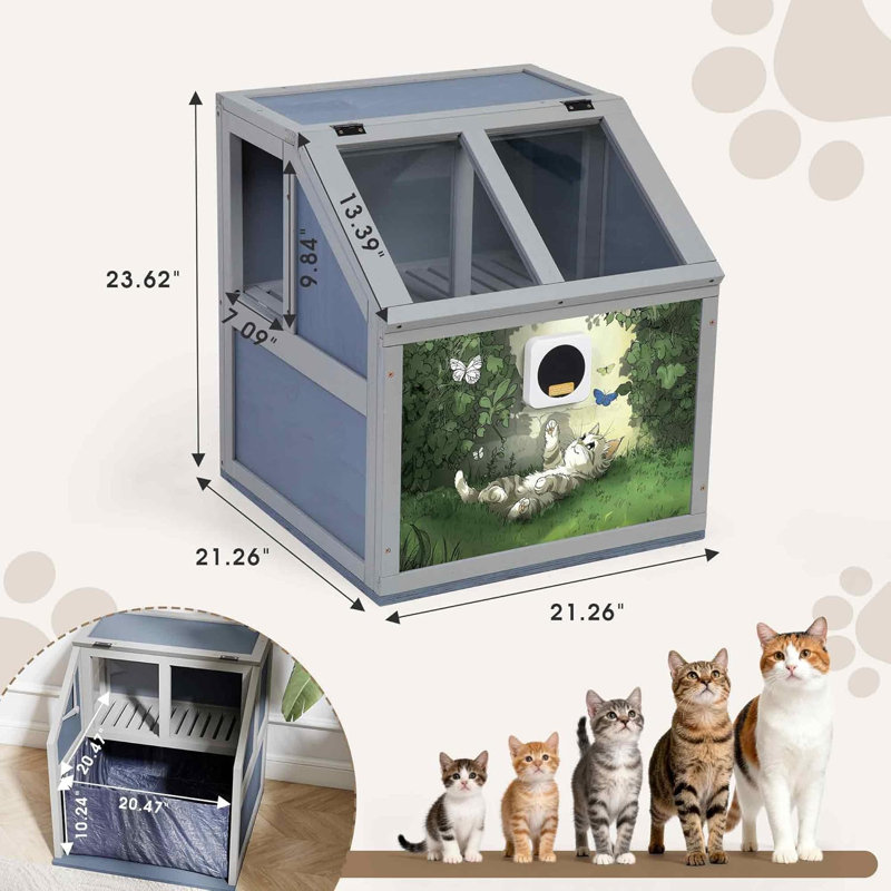 Enceinte de litière pour chat Coziwow