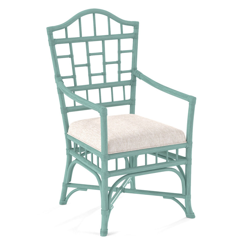 Chaise avec accoudoirs Chippendale, Noir, Performance blanc sucre; 0863-91