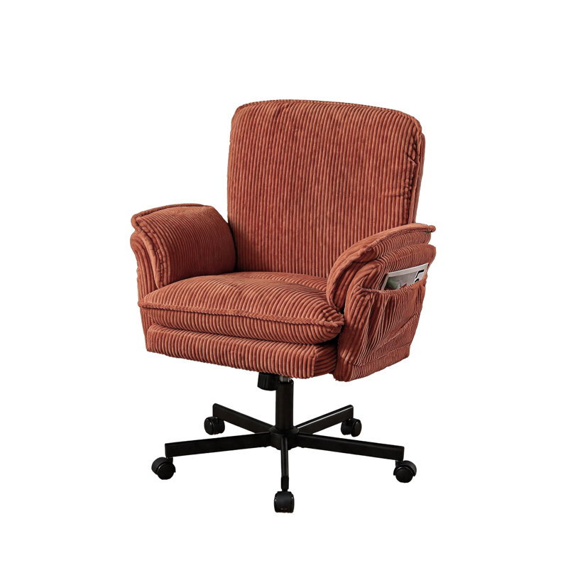 Criss Cross Chair With Armrests & Wheels For Cross-Legged Sitting, Brown