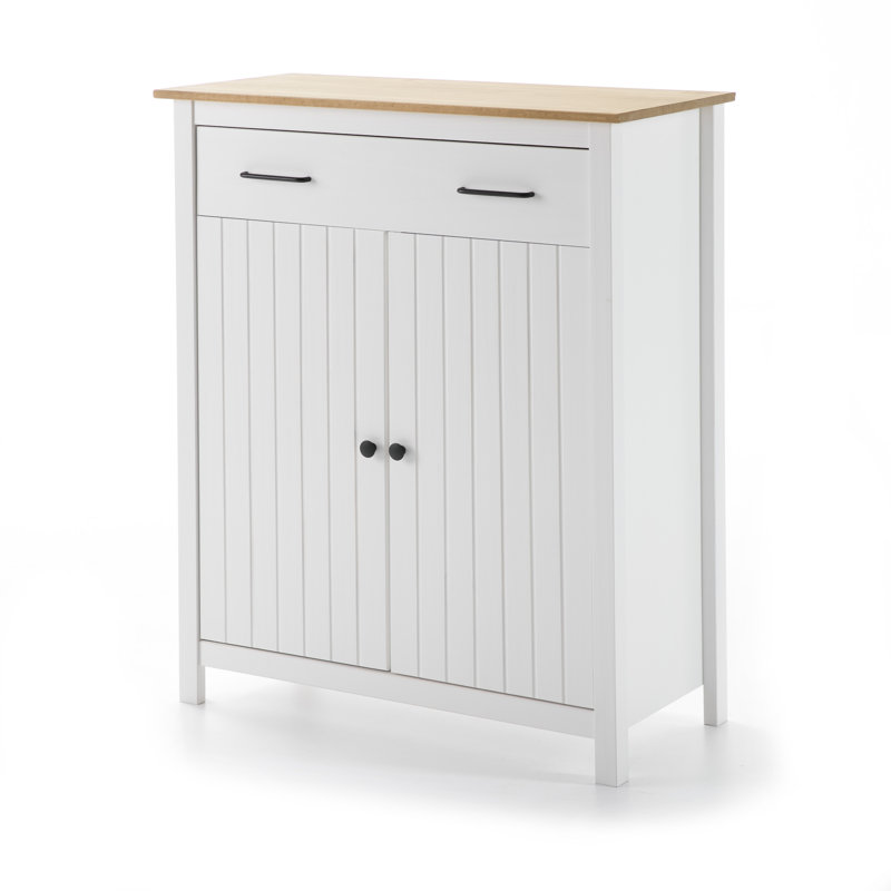 Gholston 90cm Solid Wood Sideboard, White