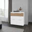 Armoire de rangement en chêne blanc et naturel avec tiroirs
