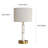 1-Light Round Marble Table Lamp