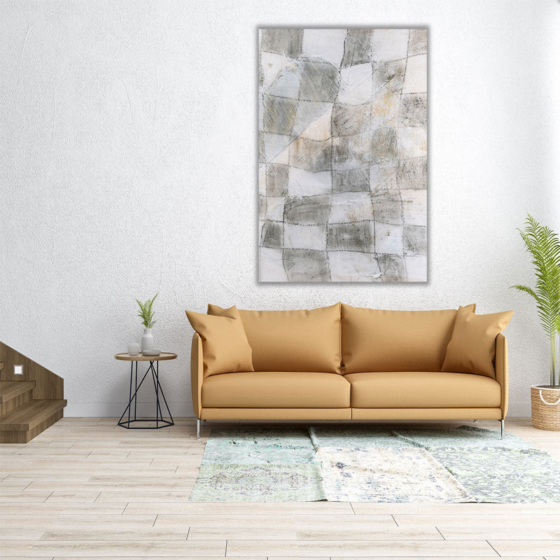 «Rustic Textile I Black and White», reproduction d'art sur toile, H 24 po x l 16 po