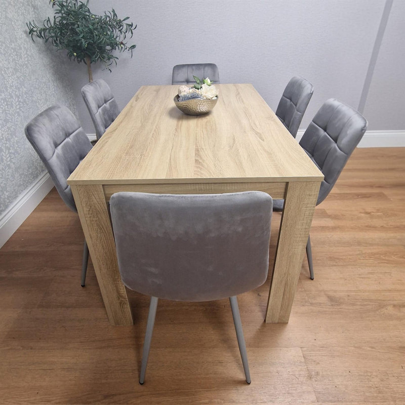 Lily-Sue 6 - Person Dining Set, Grey